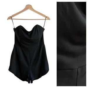 Mew Mews Black Strapless Shorts Romper Playsuit Small